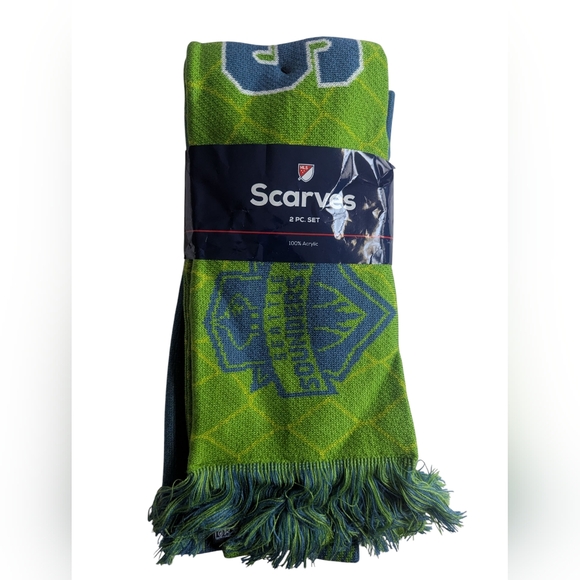 Seattle Sounders FC Green and Blue Scarf - Picture 1 of 4